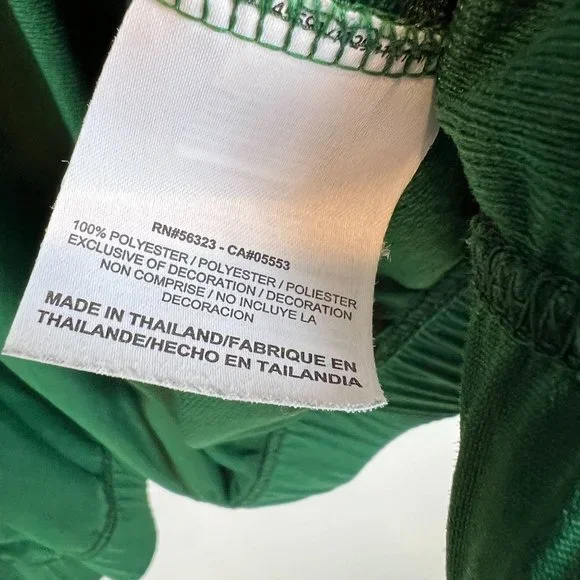 Nike Track Jacket Swoosh Logo Sportswear Full Zip Mock Neck Green Long Sleeve L - Picture 6 of 10